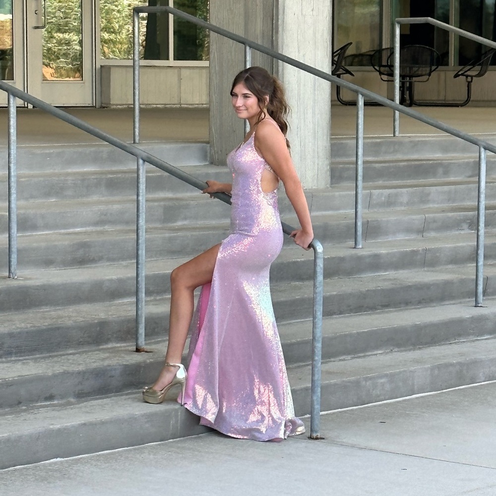 Ellie Wilde Mon Cheri dress, Style EW34088 in Pink 015, Size 00